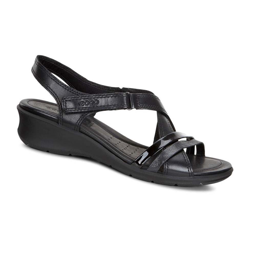 Women\'s Ecco Felicia Sandals Black | USA 173CTV